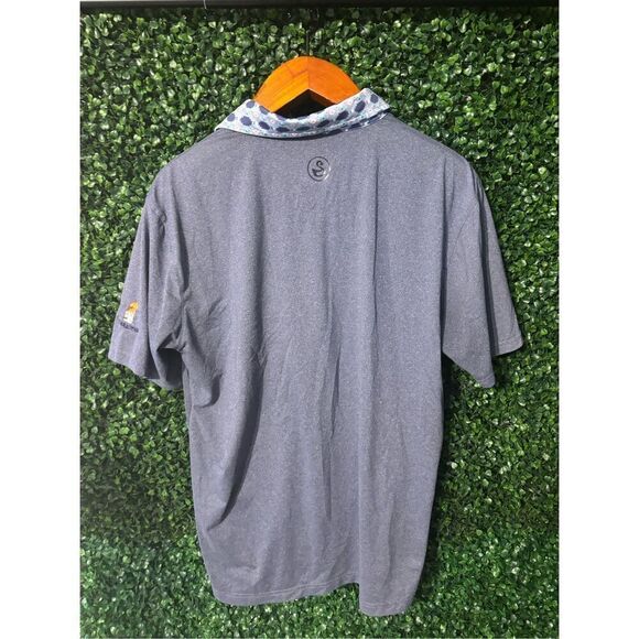 Swannies Blue Aztec Terradyne Country Club Polo Sz Large - Picture 6 of 6